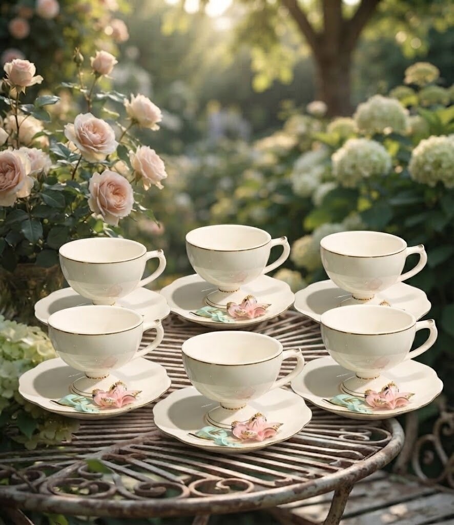 Acar Felicity Porselen 6 Kişilik Fincan Takımı Pink - 2