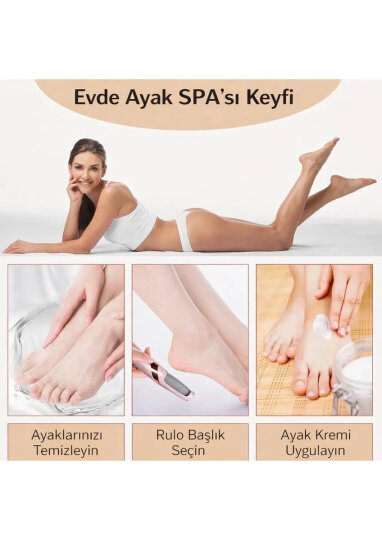 Enfa Şarjlı Ayak Törpüsü - Pedikür ve Ayak Bakım Aleti 3 Parça - 3