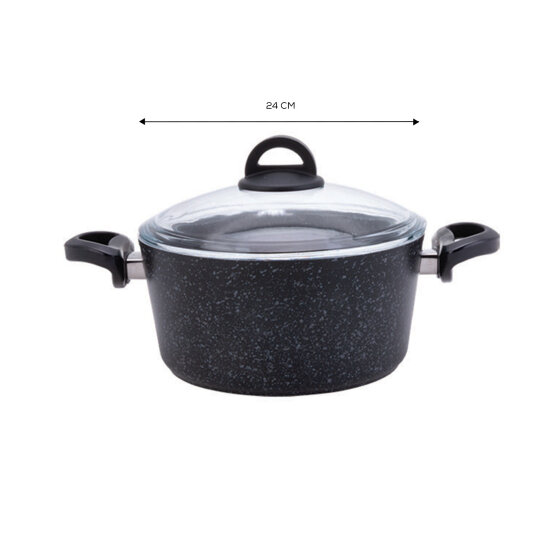 Karaca Dark Stone Biogranit Tencere 24 cm - 2