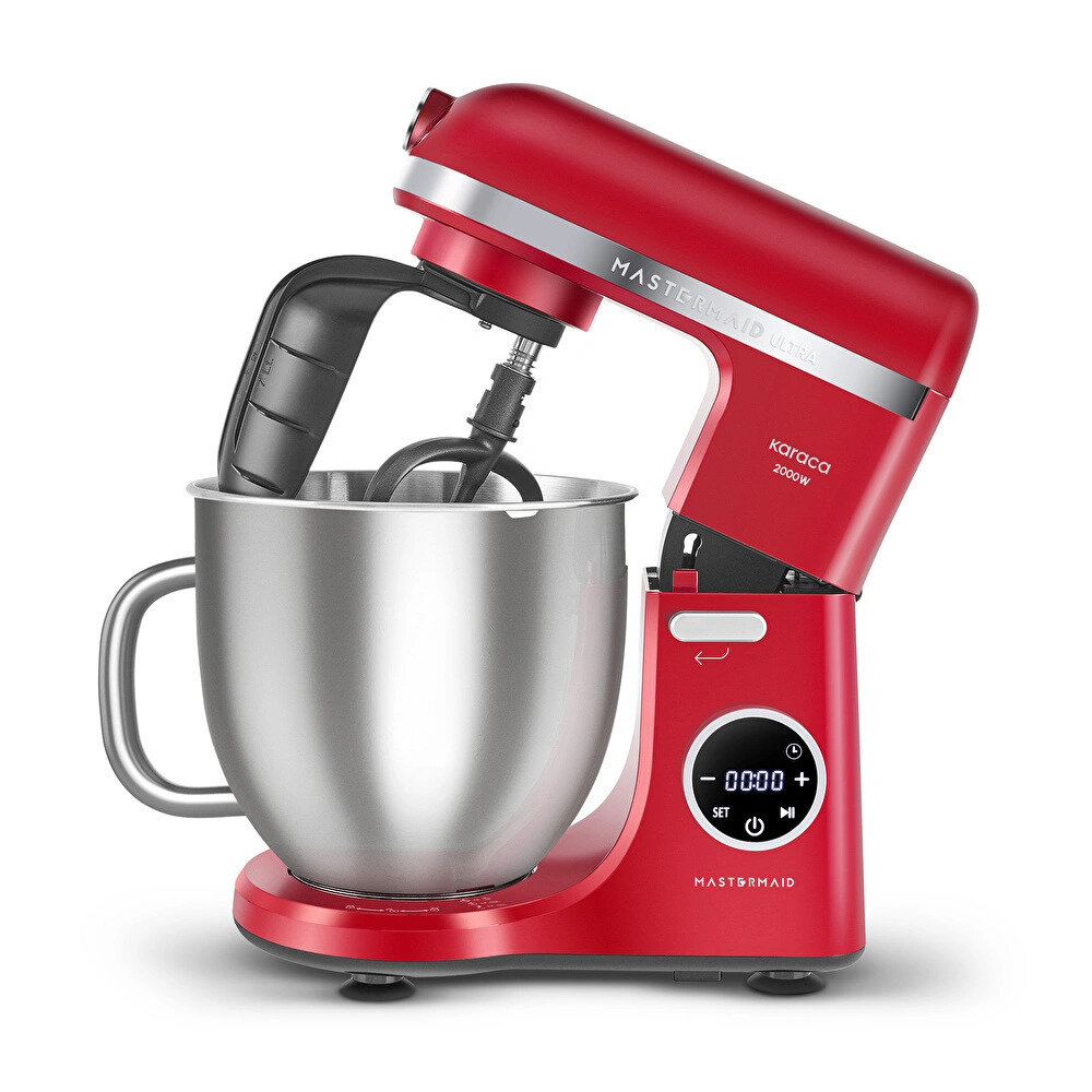 Karaca Mastermaid Chef Ultra D2000W Dijital Ekranlı Hamur Yoğurma Makinesi Imperial Red 7L - 5