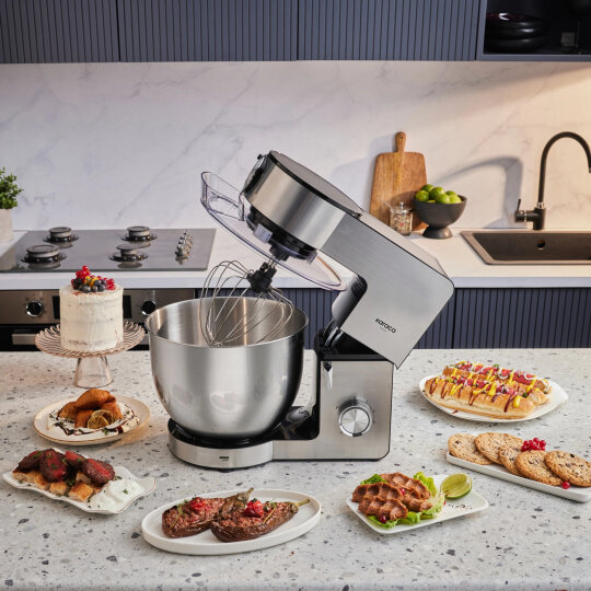 Karaca Multichef Ultra Inox Kıyma Çekme/Sucuk-Sosis/İçli Köfte Aparatlı Hamur Yoğurma Makinesi 2000W 8L - 5