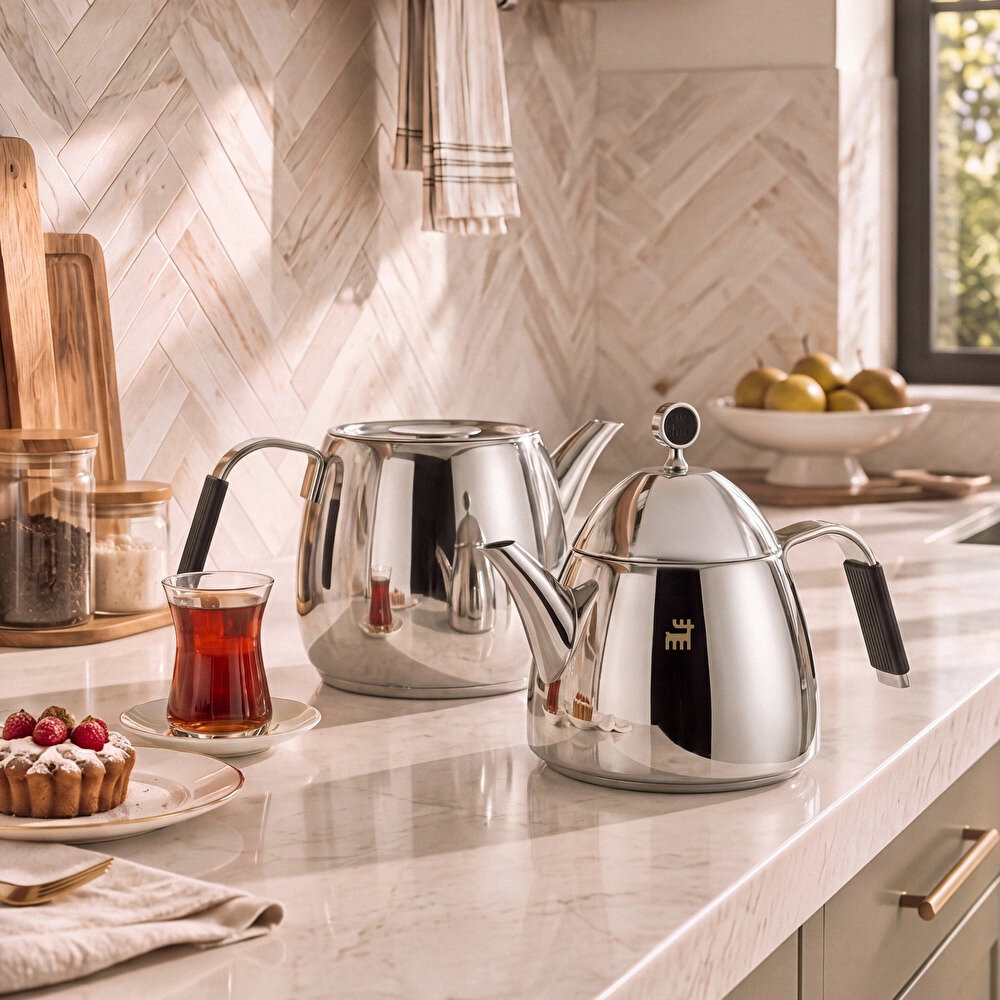 Karaca Powersteel 316+ Ezgi Midi Çaydanlık Takımı 1L & 2,2L - 3