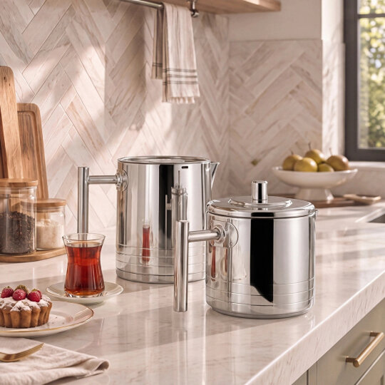 Karaca Powersteel 316+ Imperium Midi Çaydanlık Takımı 1,1L & 1,6L - 3