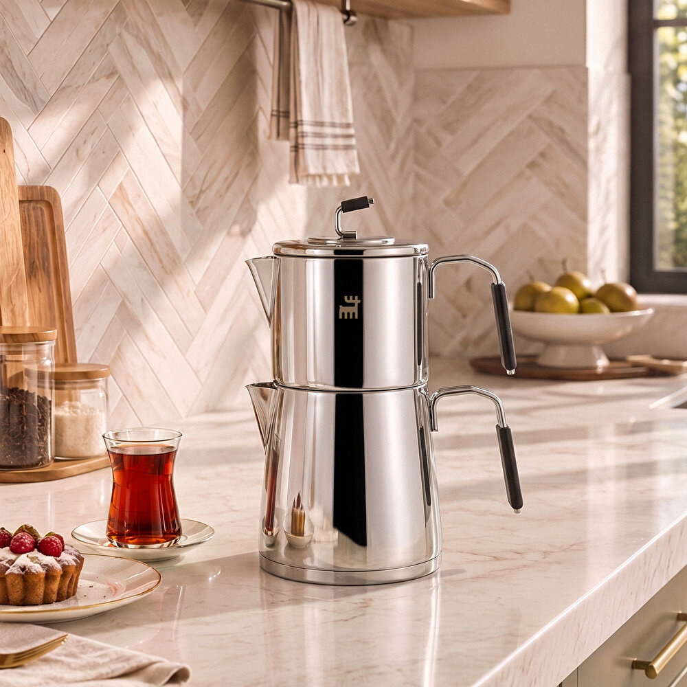 Karaca Powersteel 316+ Splender Midi Çaydanlık Takımı 1,1L & 2L - 2