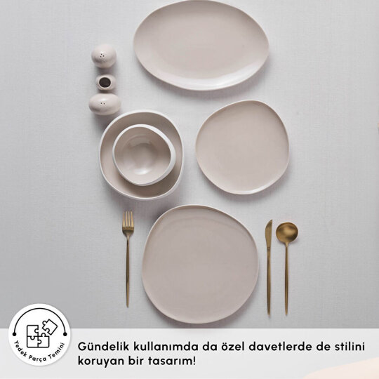 Karaca Red Carpet Earth Collection Cupid 55 Parça 12 Kişilik Yemek Takımı - 4
