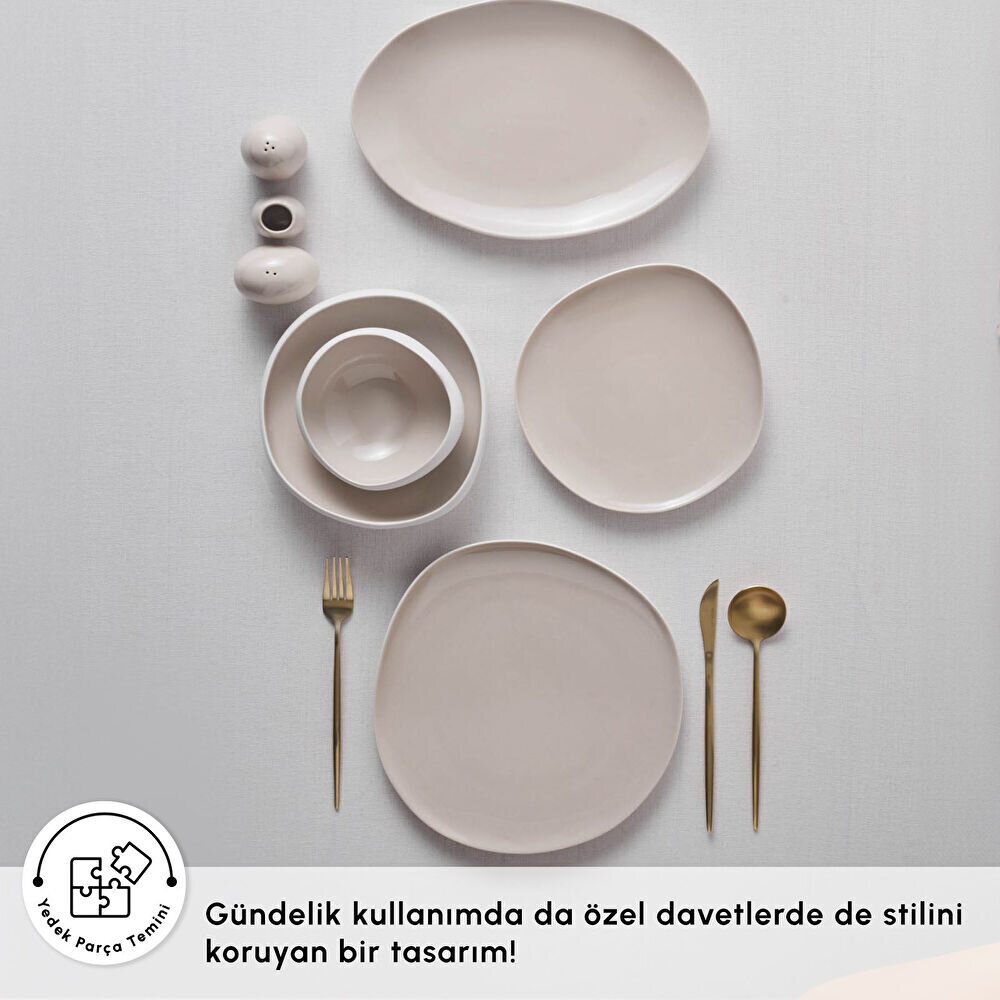 Karaca Red Carpet Earth Collection Cupid 55 Parça 12 Kişilik Yemek Takımı - 4