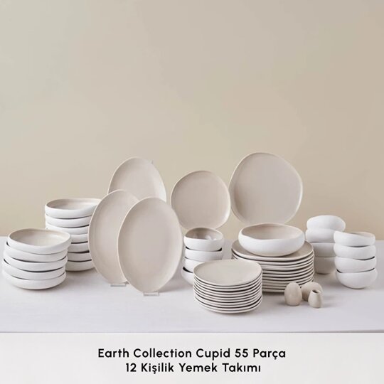 Karaca Red Carpet Earth Collection Cupid 55 Parça 12 Kişilik Yemek Takımı - 5