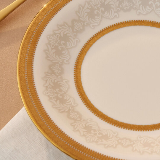 Karaca Royal Bone Charlotte 32 Parça 6 Kişilik Kahvaltı Takımı Gold - 7