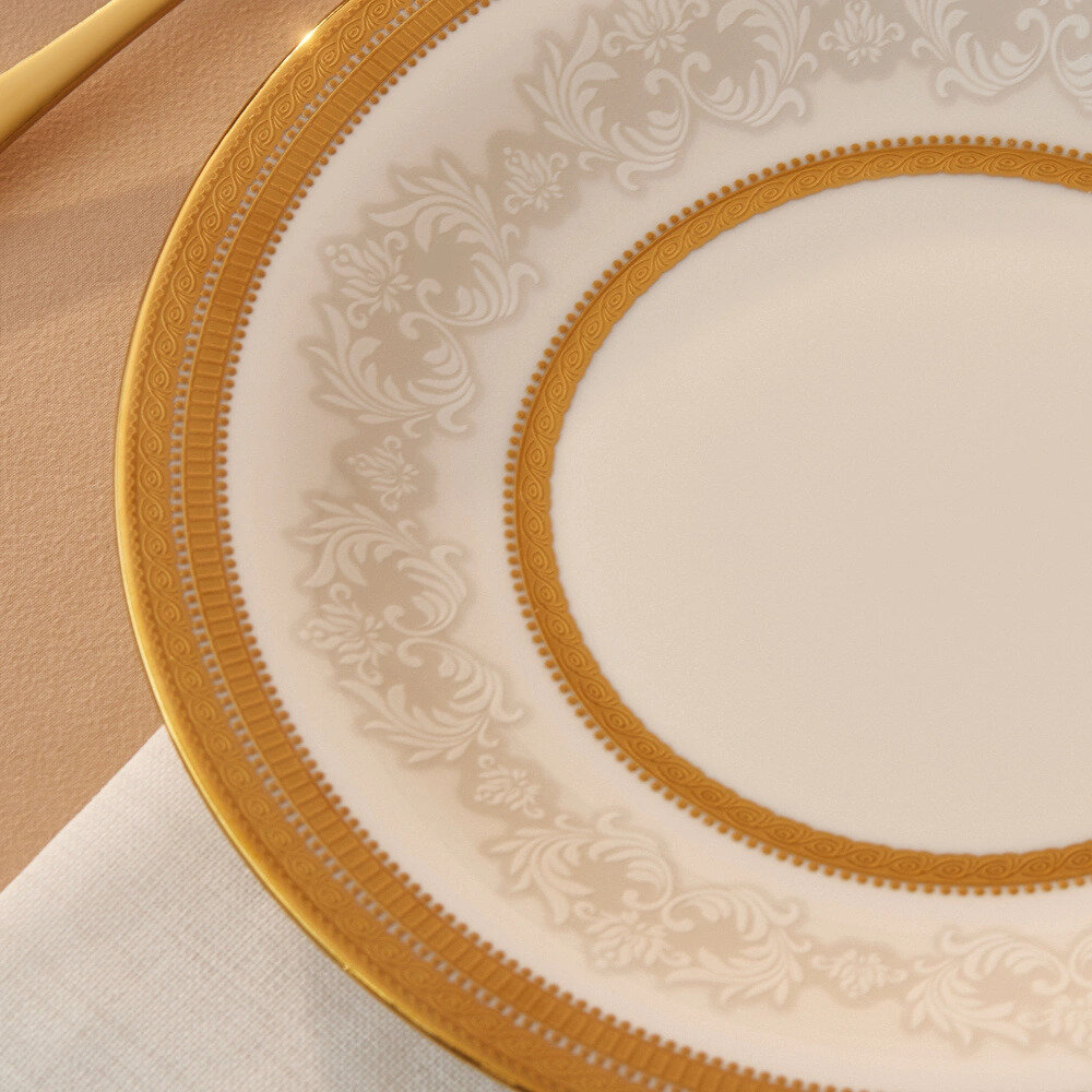 Karaca Royal Bone Charlotte 32 Parça 6 Kişilik Kahvaltı Takımı Gold - 7