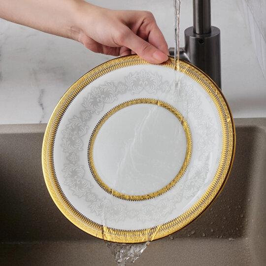 Karaca Royal Bone Charlotte 32 Parça 6 Kişilik Kahvaltı Takımı Gold - 8