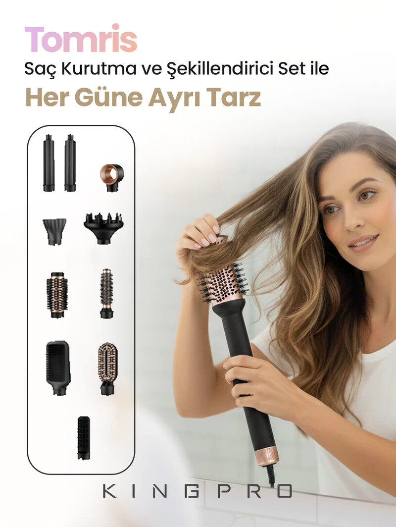KINGPRO P877 Tomris Saç Kurutma Makinesi - 6