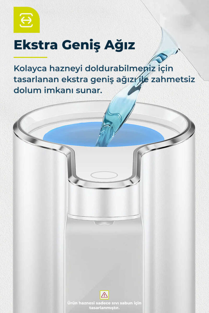 Primanova Sensörlü Su Geçirmez Temassız Sıvı Sabunluk - Beyaz - 4