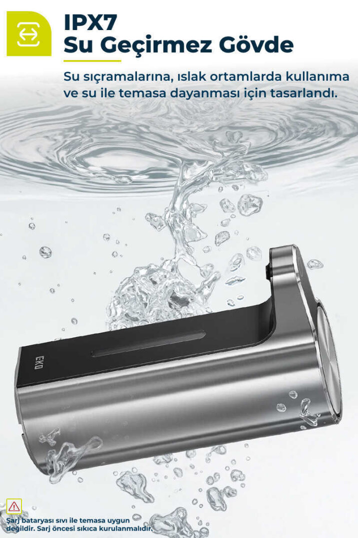 Primanova Sensörlü Su Geçirmez Temassız Sıvı Sabunluk - Metalik - 5