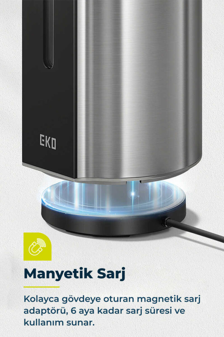 Primanova Sensörlü Su Geçirmez Temassız Sıvı Sabunluk - Metalik - 8