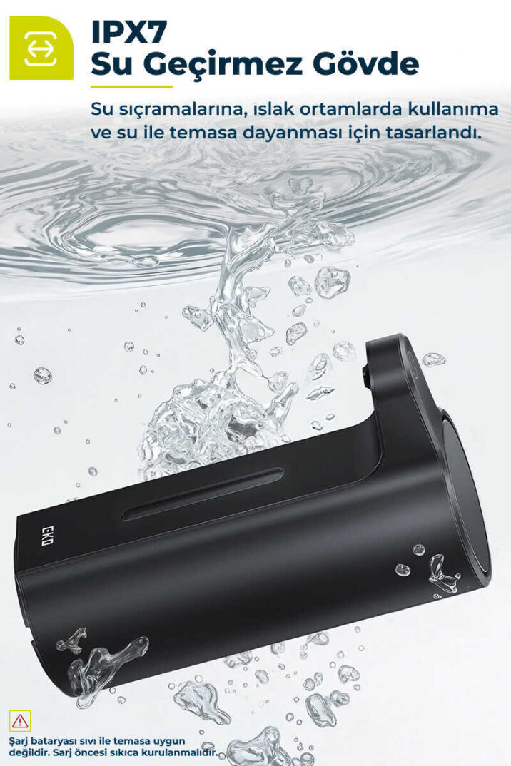 Primanova Sensörlü Su Geçirmez Temassız Sıvı Sabunluk - Siyah - 7