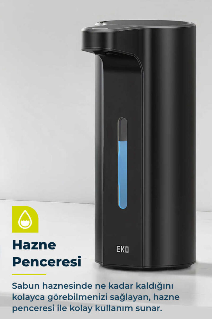 Primanova Sensörlü Su Geçirmez Temassız Sıvı Sabunluk - Siyah - 8
